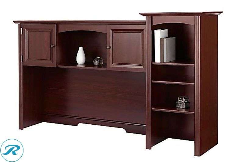 Realspace Broad street 65”W Hutch For U-Shaped Desk, Cherry - New/Damaged On Side Of Box