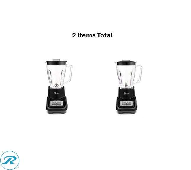 (2) New- Oster Turbo Blender 48-oz 3 -Speed Countertop blender ( Black )