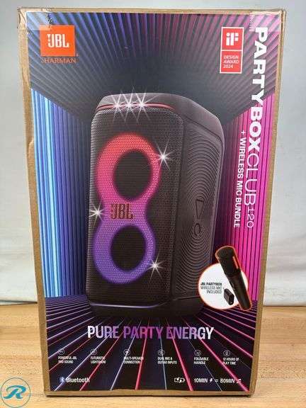 JBL PartyBox 120 Portable Party Speaker with Wireless Microphone $449 Retail - New - Roller Auctions