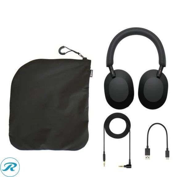 Sony WH1000XM5/SA Wireless Noise-Cancelling Over-the-Ear Headphones - Black, with Soft Case $349 Retail - Like New/Missing Aux Cord