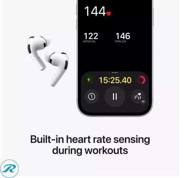Apple AirPods Pro 3 Wireless Earbuds with Active Noise Cancellation - Like New/Scratches /Missing Silicone Ear Tips - Roller Auctions