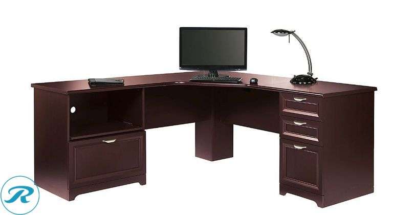 Realspace: Magellan Performance 71"W L-Shaped Corner Desk, Cherry- New/ Open Box/ Damaged Box