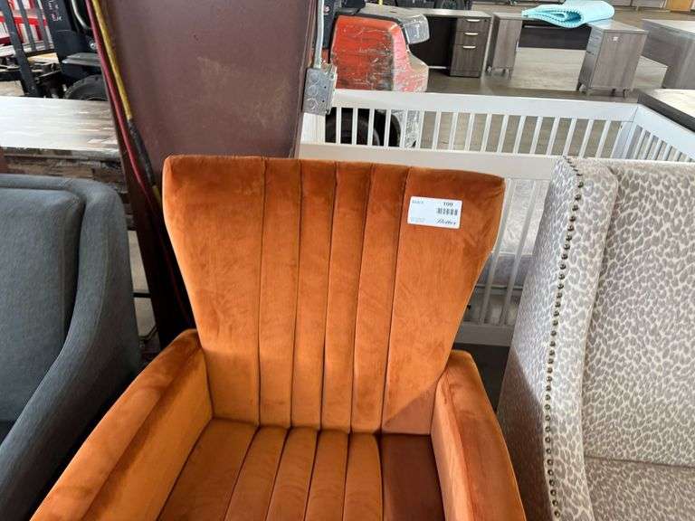 Velvet Upholstered Accent Chair - Roller Auctions