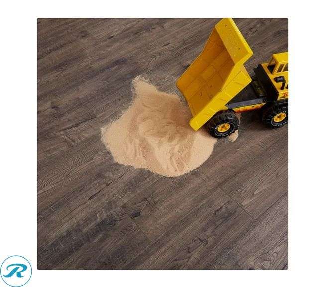 (12 Boxes) 217.68 SqFt In Total -  Mohawk Home: 12MM Thick 6.1in X 47.2in AC4 Waterproof Surface Laminate Wood Plank Flooring (18.14 sq ft/ctn), Landfall Oak- New/Open Box/Some Damaged - Roller Auctions