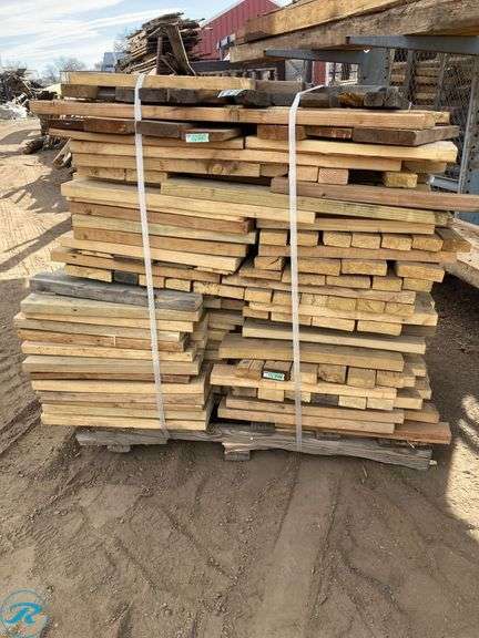 Pallet Of Assorted Lumber Bords Perfect For DIY Project Includes Some Pressure Treated Sizes Starting From 2-in x 2-in x 2-Ft TO 2-in x 8-in x 2-Ft
