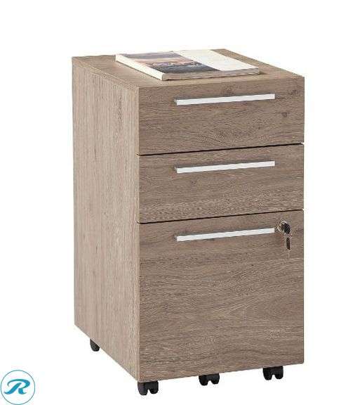 Realspace: Trezza 19"D Vertical 3-Drawer Mobile File Cabinet, Light Oak- New/ Open Box