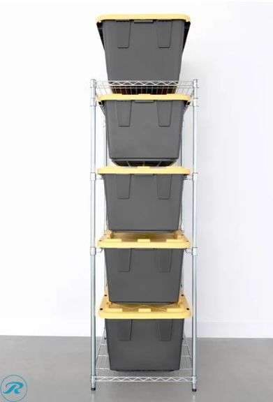 SafeRacks Storage Bin Rack, 5 Tote Capacity, NSF Certified (Bins Not Included) - New