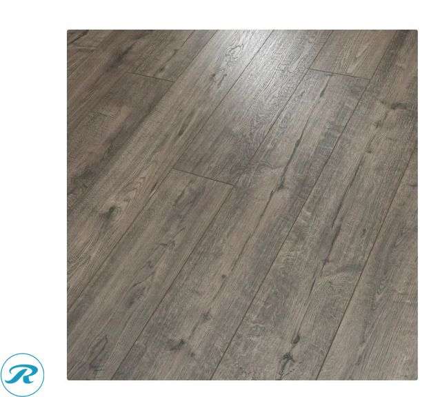 (12 Boxes) 217.68 SqFt In Total -  Mohawk Home: 12MM Thick 6.1in X 47.2in AC4 Waterproof Surface Laminate Wood Plank Flooring (18.14 sq ft/ctn), Landfall Oak- New/Open Box/Some Damaged - Roller Auctions