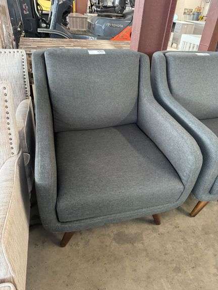 Gray Upholstered Armchair