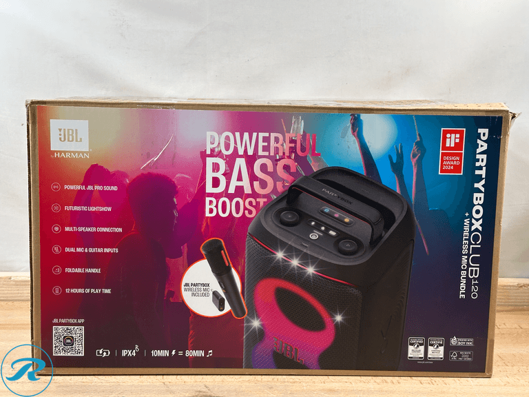 JBL: PartyBox 120 Portable Party Speaker with Wireless Microphone- Like New/ Missing Carrying Bag - Roller Auctions