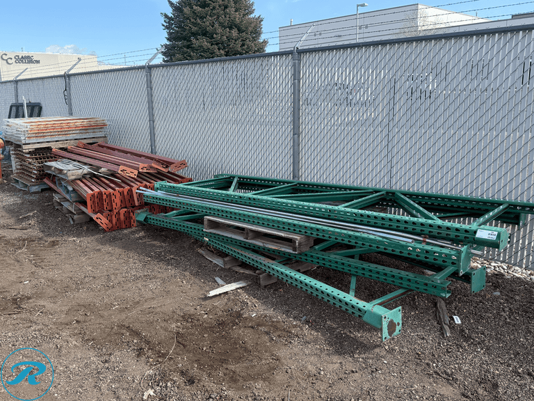 Pallet Racking: (4) Uprights 10' x 36", (30) 8' Crossmembers and Wire Decking