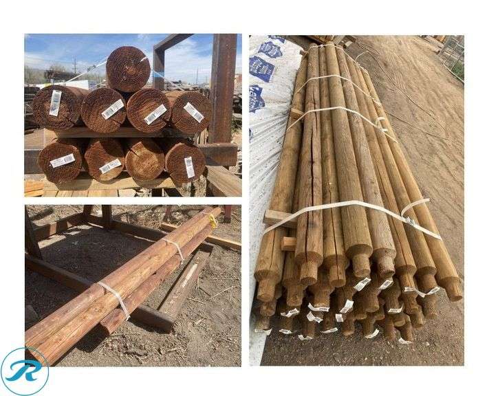 (46-Items Total) Pressure Treated Post and Rail Wood Fence,(33) 3.5 in x 3.5in x 8Ft (9) 5-in x 6.5-Ft , (4) 4-in x 6.5-Ft
