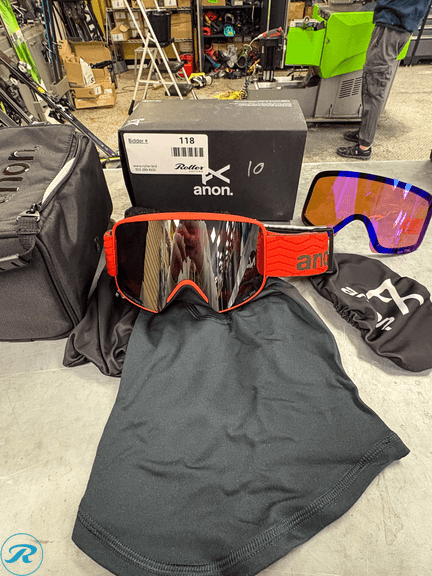 Anon M6 Cylindrical Frame, Fiesta Red with Mask (New)