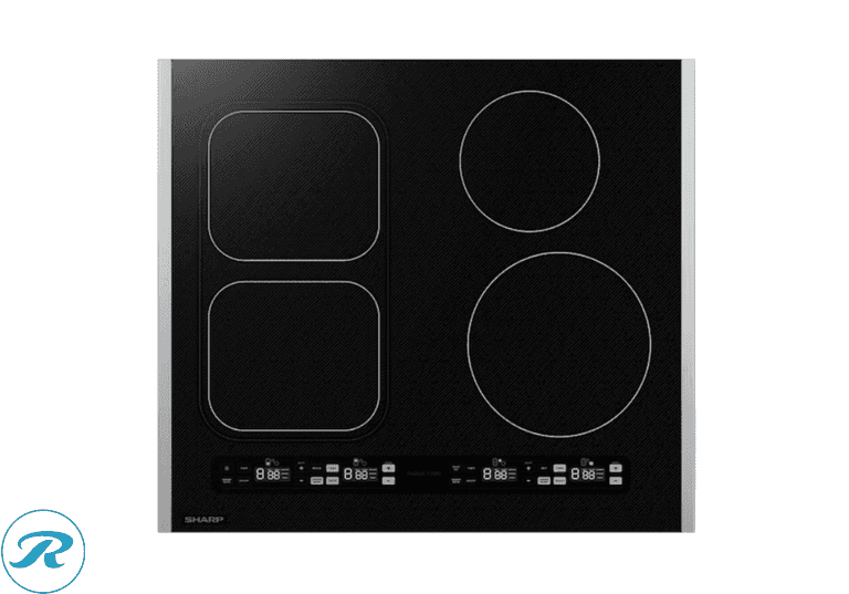 Sharp 24-in 4 burners Black Induction Cooktop with Bridge Element