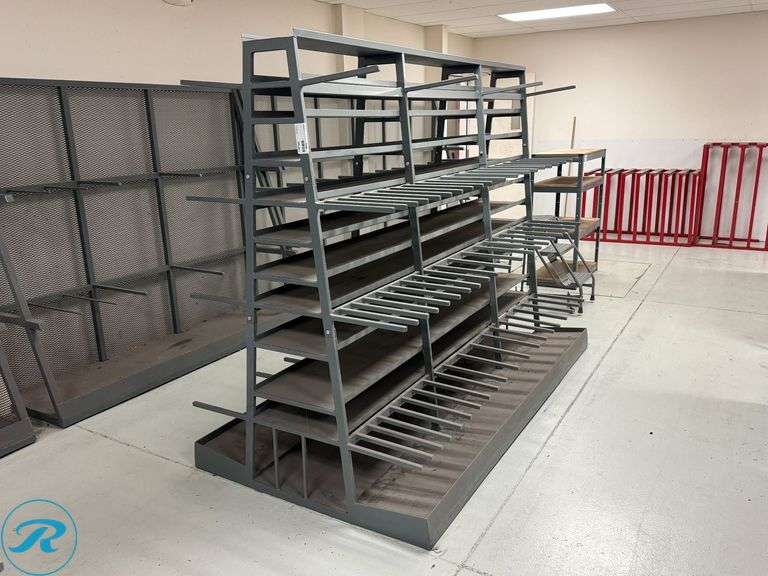 Heavy Duty Steel Double Sided Material Storage Racks, 96