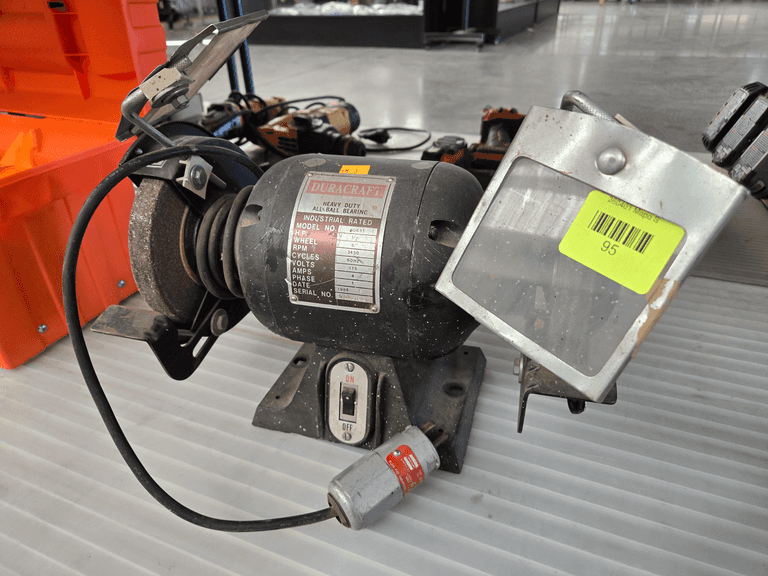Duracraft 60651 Heavy Duty Bench Grinder, 1/2 HP, 6 Inch, 115V
