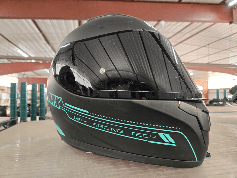 Hax Helmets YS-125 Obsidian Full Face Motorcycle Helmet, Small, 55-56cm (Scratched)