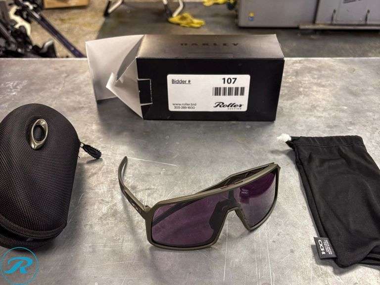Oakley Sutro Matte Olive Sunglasses, Prizm Road Black Lens (New)