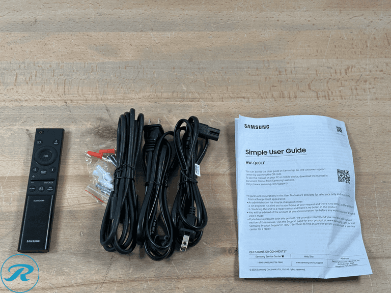 Samsung: Q-Series HW-Q60CF 3.1.2 Ch Soundbar with Wireless Subwoofer- Used/ Small Damage/ Chip on top Right Corner & Chip on bottom center of Soundbar - Roller Auctions