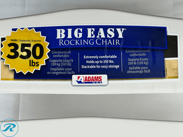 Adams: Big Easy White Polypropylene Frame Rocking Chair- Like New ...