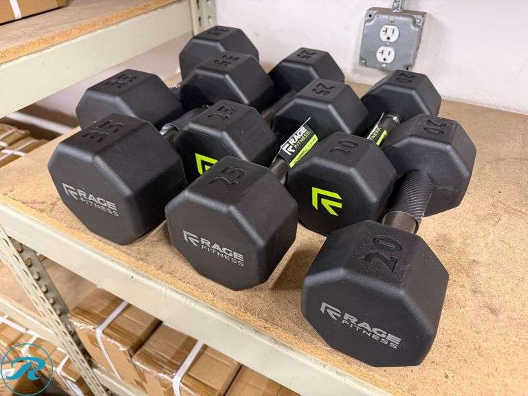 Rage Fitness CF-DB820 Rage Octagon Dumbbells: (2) 20lbs, (2) 25lb and (2) 35lb