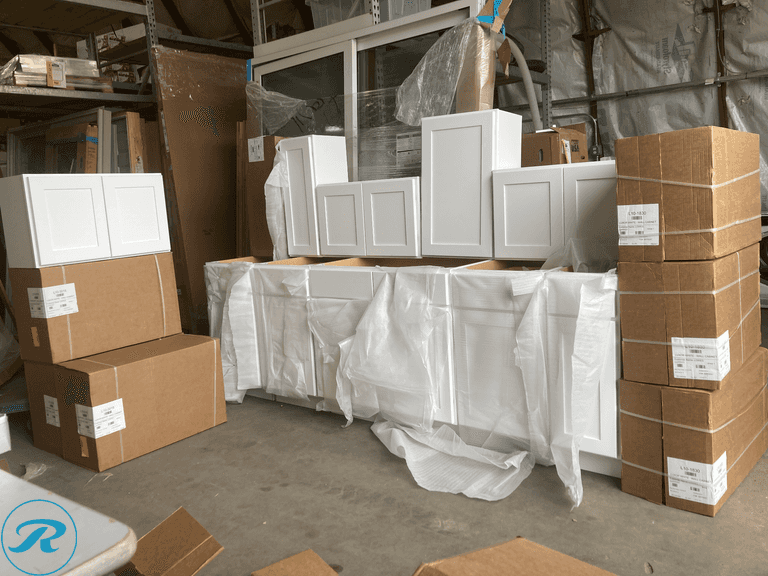 (17 Items Total) New in box - Reliabiult Luxure White Kitchen Cabinet - Base: (3) 18 in W x 34.5 in H x 24 in D (1) 12in W x 34.5 in H x 24 in D (1) 36 in W x 34.5 in H x 24 in D. Wall - (6) 30 in W x 18 in H x 12 in D (4) 18 in W x 30 in H x 12 in D. (2) 12 in W x 30 in H x 12 in D. (MSRP $3745.00)