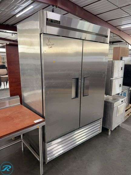 True TS-53 Stainless Steel Two-Door Commercial Refrigerator, 115V, (Does Not Cool)
