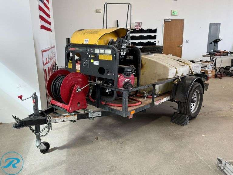 Landa Gold Series 4-3500 Commercial Pressure Washer/Jetter, 395 Hours, Vanguard 16 HP V-Twin, Poly Tank, Reel Craft Hose Reel