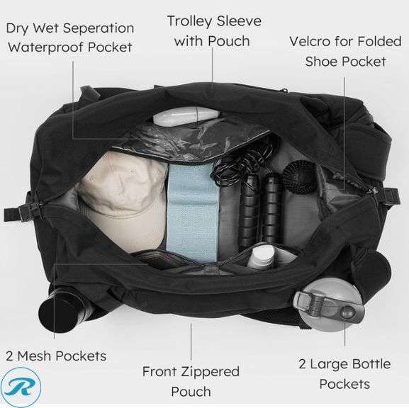 Kookoomia Gym Bag for Men with Shoes Compartment and Wet Pocket ...