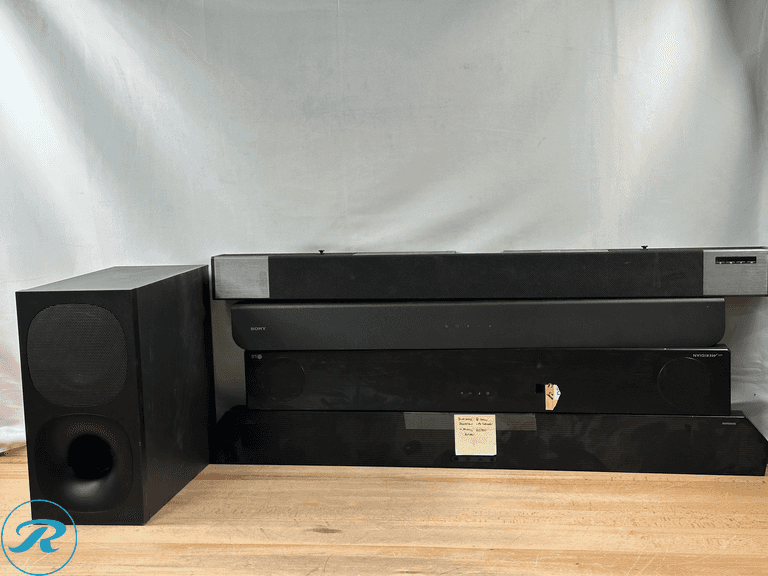 (4) Assorted Soundbars & (1) Subwoofer- SALVAGE