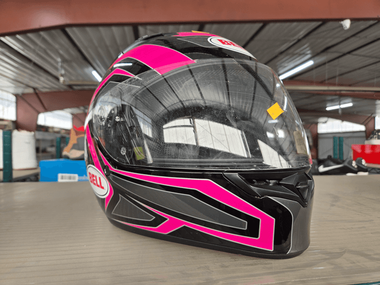 Bell Full Face Motorcycle Helmet, Black and Pink, ECE 22.05 Certified (Scratches)