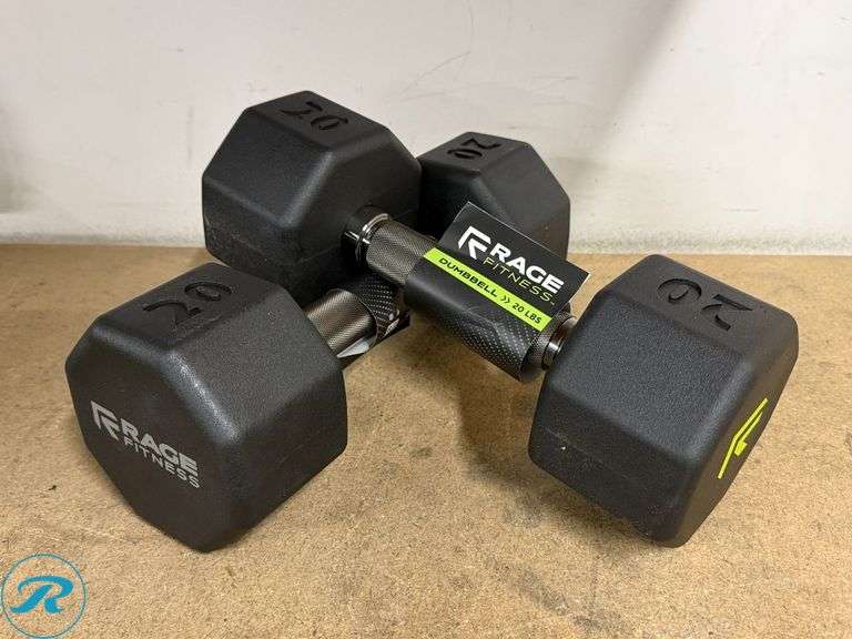 (8) Rage Fitness CF-DB820 Rage Octagon Dumbbell, 20lbs
