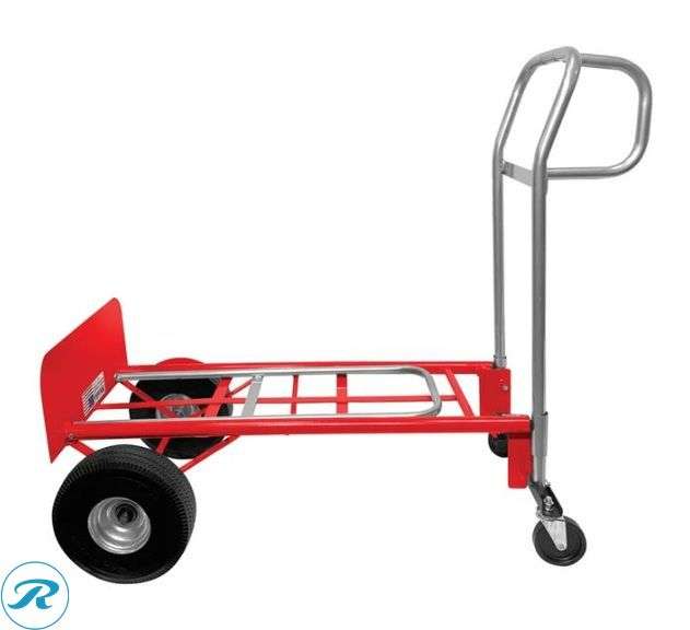 Milwaukee 3-in-1 Foldable Hand Truck, Red - New/Small Scratches - Roller Auctions
