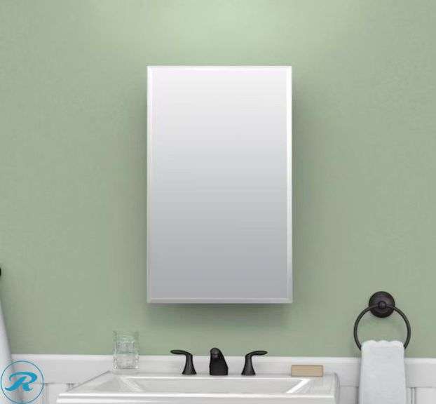 New-Project Source 16-in x 26-in Surface/Recessed Mount Frameless Mirrored Rectangle Medicine Cabinet