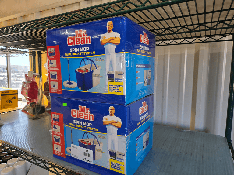 (2) New Mr. Clean Spin Mop Dual Bucket Systems