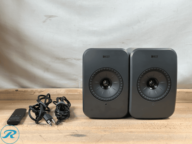 KEF: LSX II LT Wireless Bookshelf Speaker Pair, Gray- Used