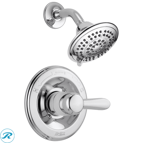 New- Delta Lahara Chrome 1-handle Multi-function 3.375-in Round Shower Faucet ( Valve not Included