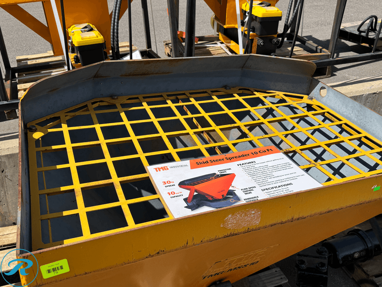 Vdot Spreader Loader Rack TMG Industrial TMG-MSS10 Hydraulic Salt Spreader Attachment to Fit Skid ...