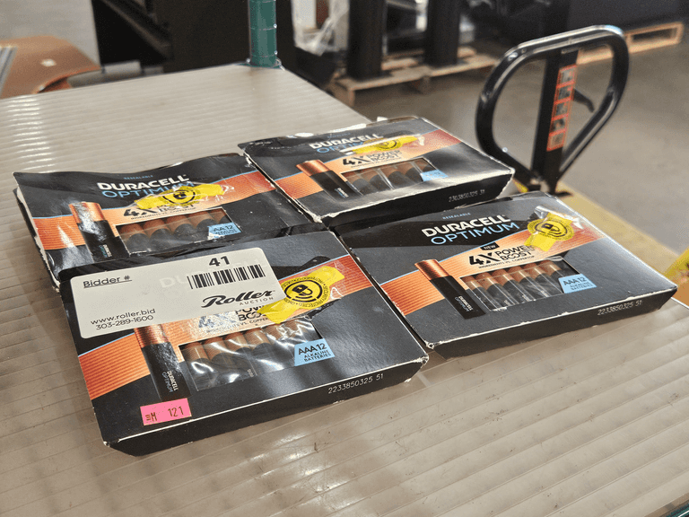(4) Duracell Optimum AAA12 Alkaline Battery Packs - Roller Auctions