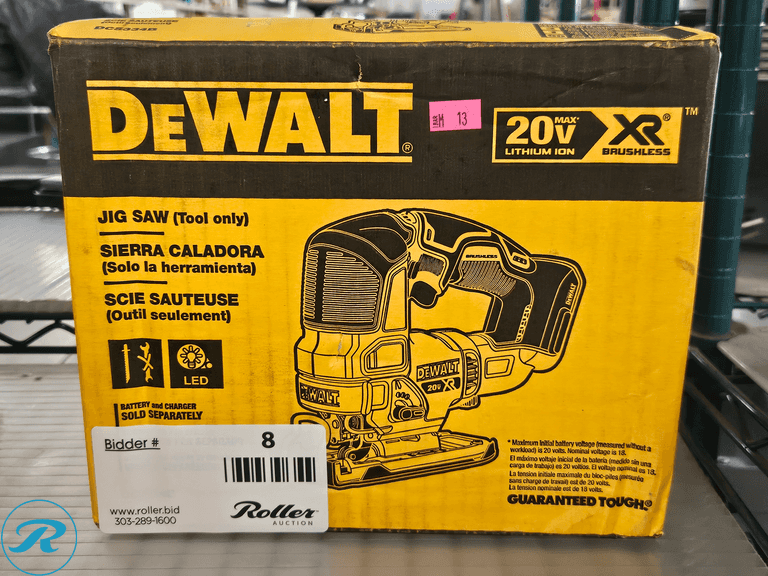 (2) Dewalt DCS334B 20V XR Brushless Jig Saws, Tool Only - Roller Auctions