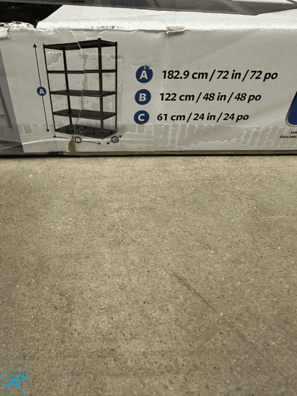 Gorilla Rack Z-Beam 5-shelf Steel Storage Rack, 48“ x 24“ x 72" - New/Opened Box - Roller Auctions