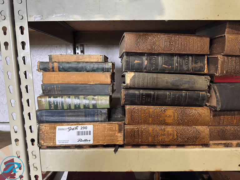 Shelf of Vintage Books - Roller Auctions