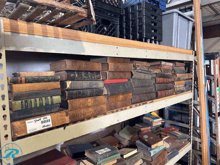 Shelf of Vintage Books