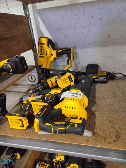 (5) Dewalt 20V Cordless Power Tools with Charger and Battery