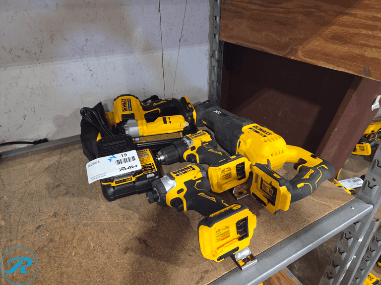 (4) Dewalt 20V Cordless Power Tools with Charger and Battery