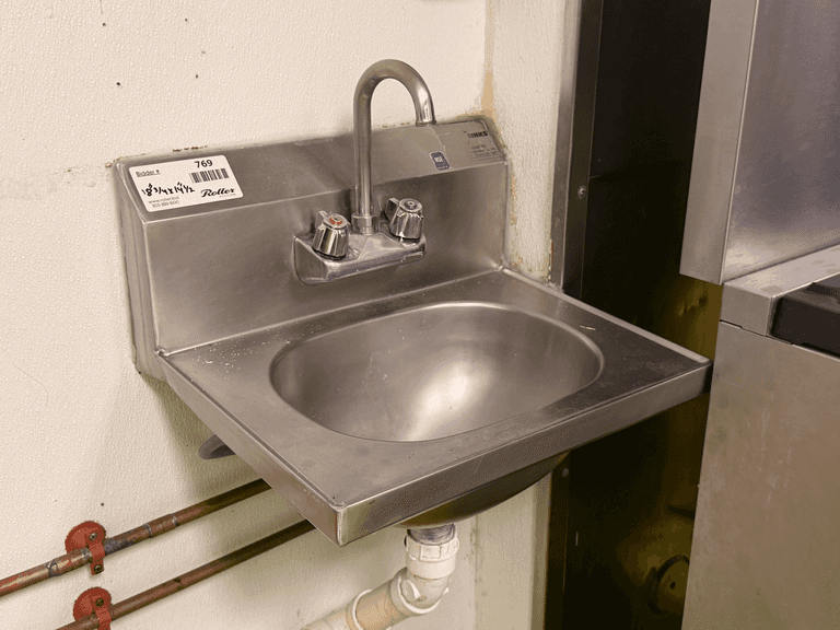 Stainless Steel Hand Sink with Faucet, 18in