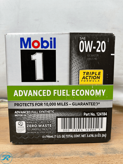 Mobil 1 Advanced Fuel Economy Full Synthetic Motor Oil 0W-20, 1-Quart/6-pack - New/Missing 2