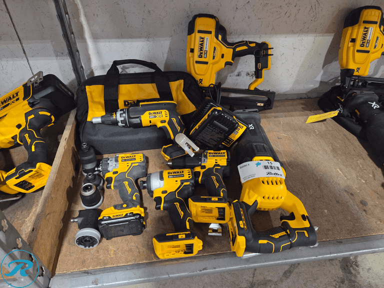 (6) Dewalt 20V Cordless Power Tools with Charger and Battery