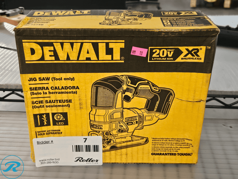 Dewalt DCS334B 20V XR Brushless Jig Saw, Tool Only - Roller Auctions