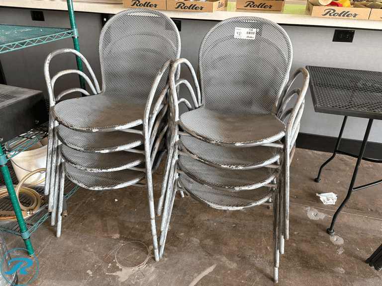 (8) Metal Patio Chairs